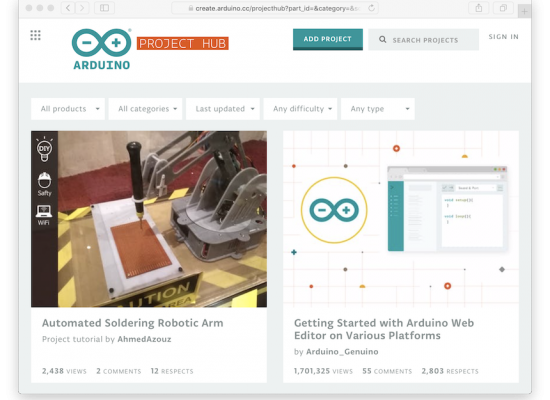 Arduino website